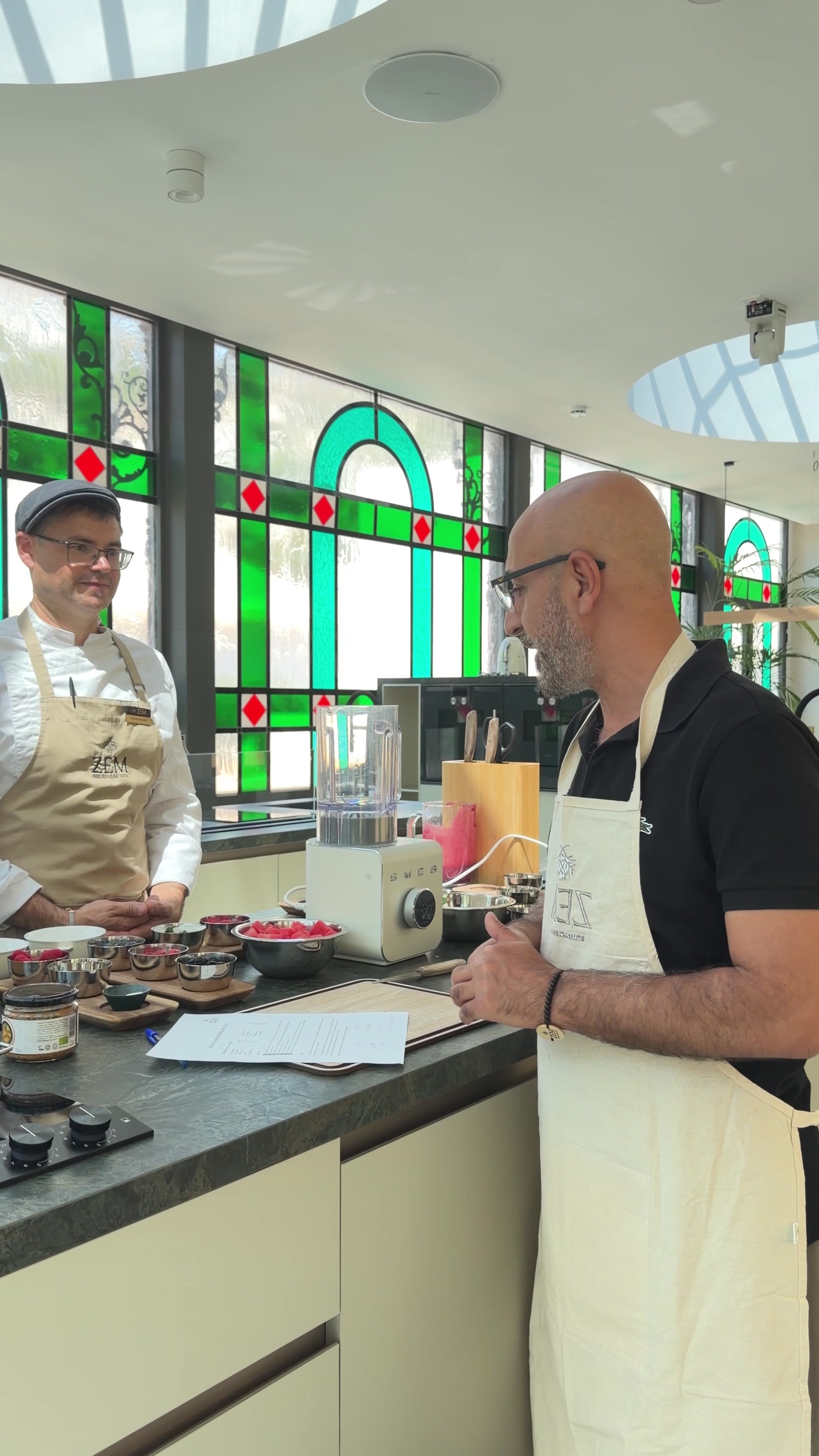Cesur Durak la un atelier de gătit sănătos organizat la ZEM